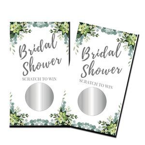 Bachelorette Party - Bridal Shower - 50 Scratch Off Cards - Wedding Shower Games
